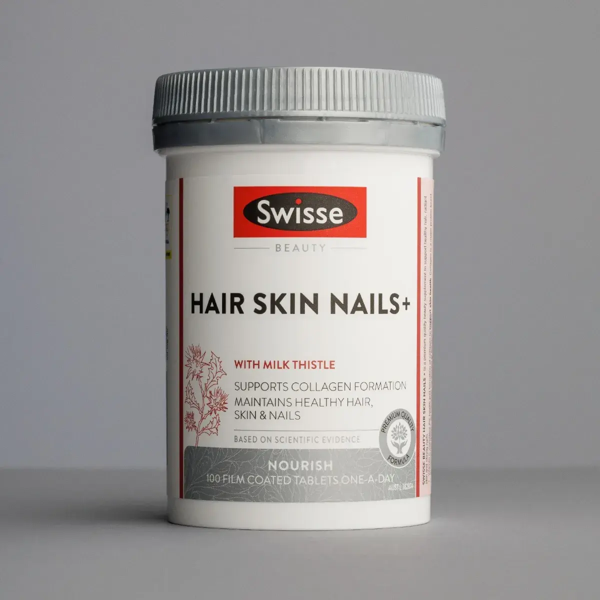 Swisse Hair Skin Nails+, 100 Tablets Supplement for shiny, radiant hair, skin and nails