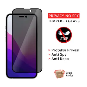 Tempered Glass Privasi Anti Spy iPh*ne 11 13 12 14 15 Pro Max 7 8 Plus X XR XS Max SE Screen Protector Privacy