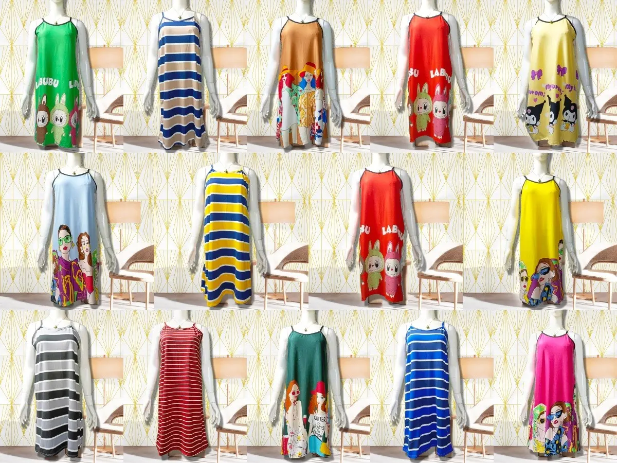 Dress for Ladies, Promo Duster for Girls, Free Size Duster, Spaghetti Dress for Women. Duster Women, Women Dress, Best Gift for Women, Character Print Duster for Girls, Trendy Clothes for Women Dress  Plain Floral Casual Cotton Fit