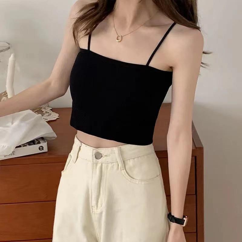 Summertop | BR587 Pakaian Dalam Bralette Casual  Tanktop Kemben Bra Singlet Crop Tali Bisa Dilepas Fashion Korea Wanita Atasan Cewek Bh tanktop Rompi 3