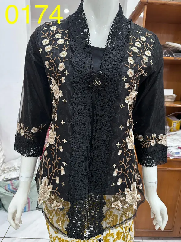 1514 kebaya rompi organdi alexuez premium brukat /kebaya encim bordir 6
