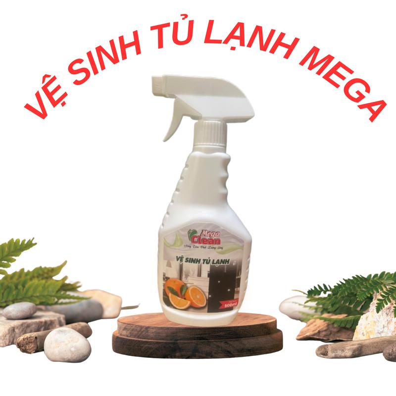 Chai Xịt Vệ Sinh Tủ Lạnh Lò Vi Sóng Mega Clean 500ml Vệ Sinh Khử Mùi Khử Khuẩn Hiệu Quả - Công Nghệ Nano Bạc Châu Âu Làm Sạch
