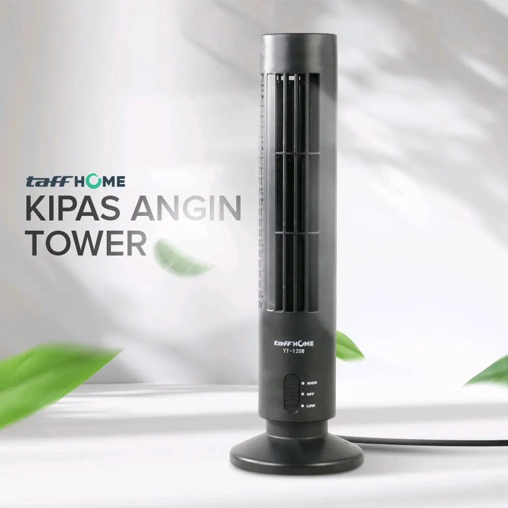 TaffHOME Kipas Angin USB Model Tower 2 Speed - YK-1208 - Black