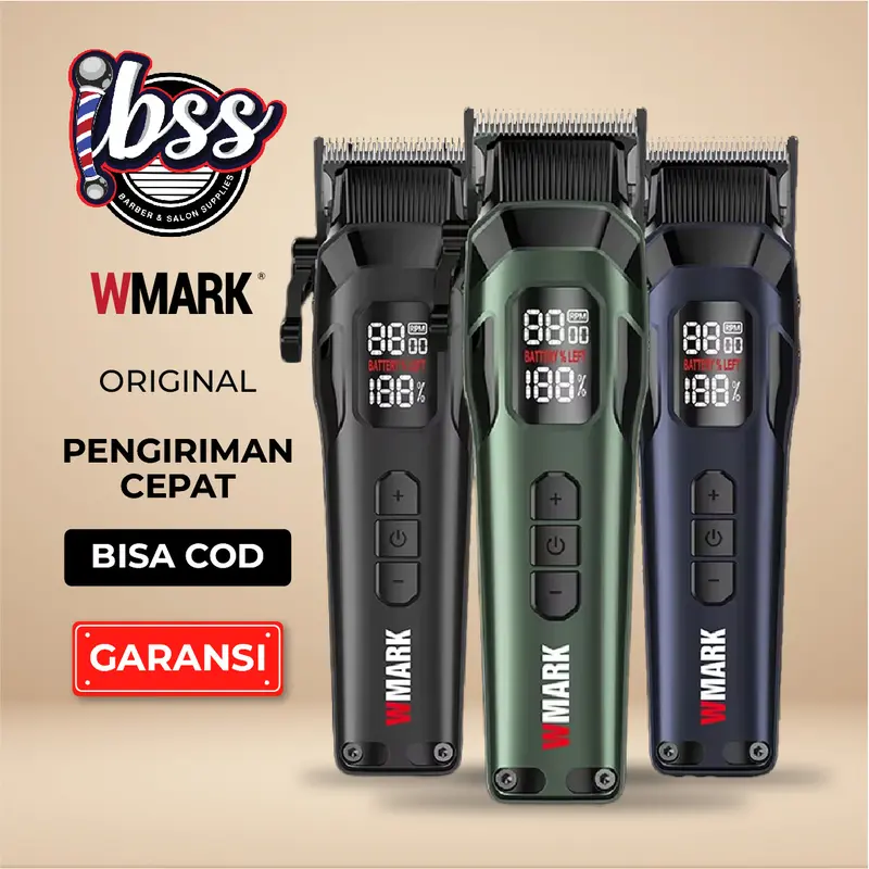 WMARK NG-8080 CLIPPER CORDLESS 7000 - 9000 RPM /  PROFESSIONAL ELECTRIC HAIR CLIPPER CORDLESS / ALAT CUKUR RAMBUT PROFESIONAL / MESIN CUKUR BARBER / IBSS 0