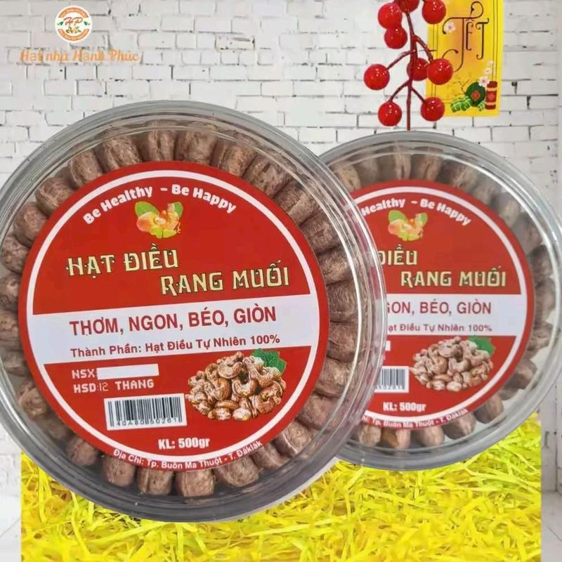 Combo 2 hộp hạt điều rang muối xếp hoa size a cồ - Snack Ăn Vặt Thức Ăn Food Cay