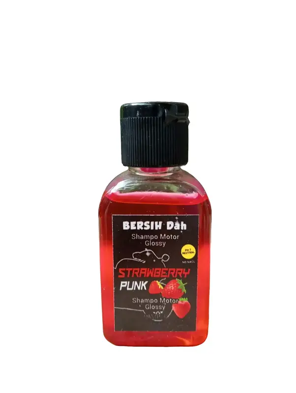 Shampo Motor BERSIH DAH Glossy Strawberry Punk 35 ML - Formula Premium untuk Kilau Ekstra dan Perlindungan pada Motor Anda - Car 4