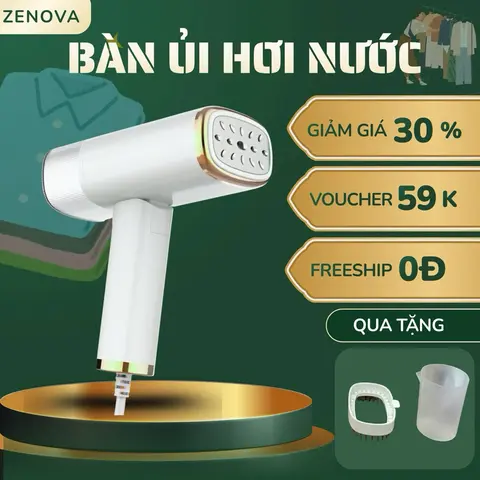 Bàn ủi cầm tay zenova công suất lớn 1000W, 180ml, có thể gấp gọn tiện lợi, ủi được mọi loại vải, ủi nhanh nhỏ gọn dễ dàng mang theo