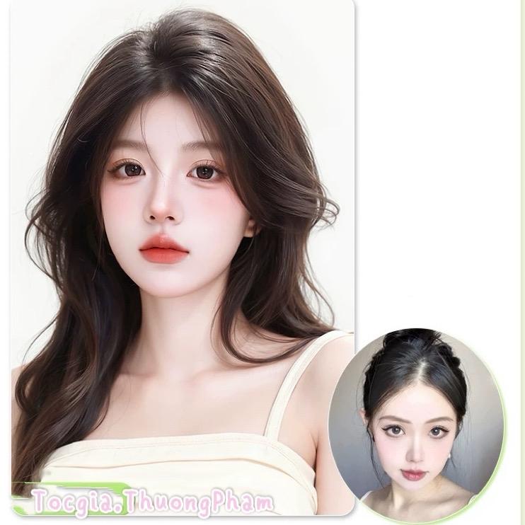 { New 2025 } Mái Phủ Hói Dáng V Bo Tròn - Lưới Tàng Hình Móc Tay Thủ Công , Che hói vùng trán bò l.i.ế.m tốt Tóc Giả bằng tóc thật, kích thước 9x10