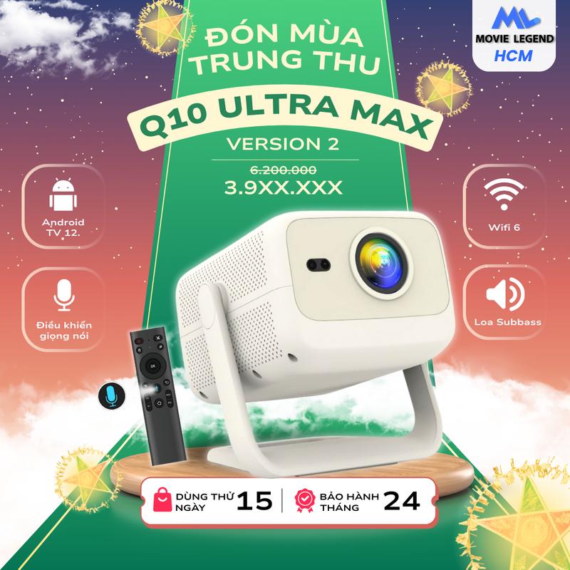   SG_Khung Màn  Máy Chiếu Q10 Ultra Max Version 2 - Máy Chiếu Movie Legend Hỗ Trợ Full HD SBF 