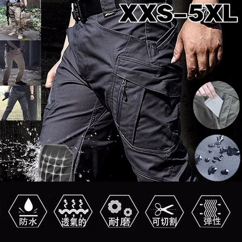 Pants Cargo Pants IX9 Tactical Pants Outdoor Men's Camouflage Pants Training Pants Multi-Pocket Military Pants