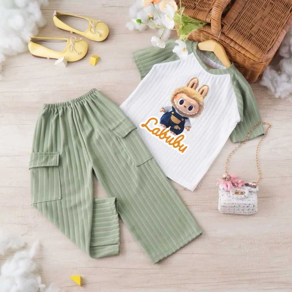SETELAN ANAK HORNET KNIT CARGO CEWEK USIA 1-8 TAHUN PART 1