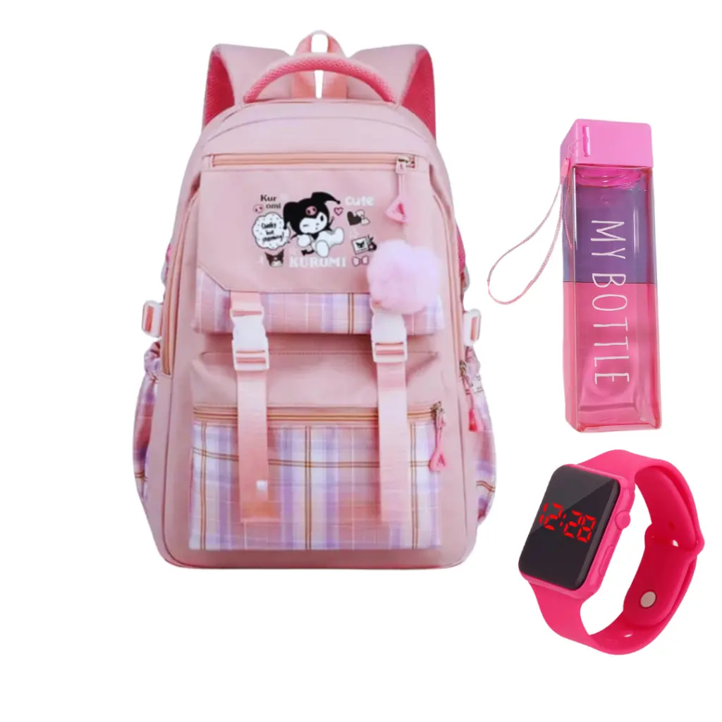 TAS RANSEL ANAK TERBARU KUROMI LUCU KOREAN STYLE FASHION TAS ANAK SEKOLAH CEWEK TAS PUNGGUNG ANAK PEREMPUAN TK SD SMP