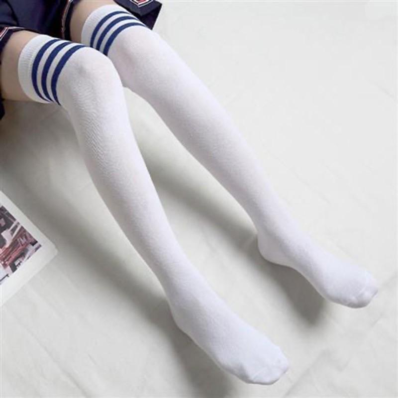 Product Introduction of 2/3 Pairs Striped Thigh High Socks for Women Knee High Socks Thigh Highs Thigh High Stockings Over Knee Thin Tights Long Stocking 8