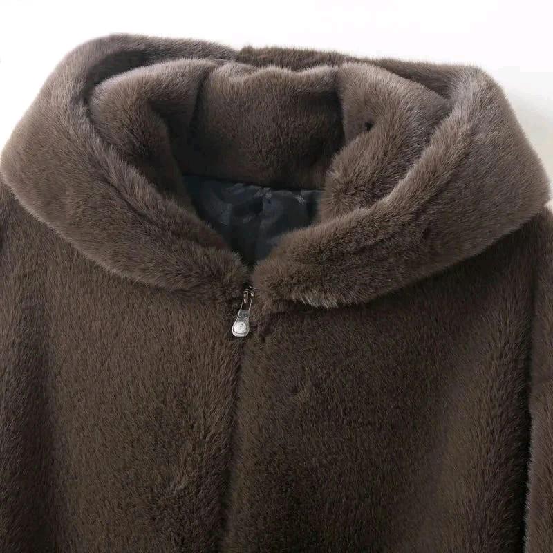 switer Jaket Bulu  serpa dewasa Winter Hodie Bolak Balik Pria/Wanita Outer Blazer Korea Casual Tebal Keren Zipper Panjang Outdoor Nyaman Distro Fleece Custom Formal Parka Semi mantel atasan jaket cewe bulu lembut bulu import musim gugur gadis 7