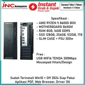 Komputer Slim AMD Ryzen 5 8600G - RAM 16GB DDR5 SSD Up 1TB PC Office / Home
