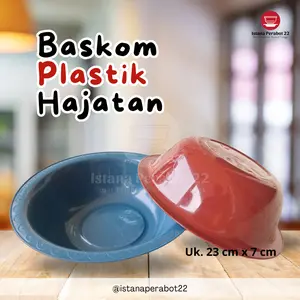 [ISI 100 PCS] BASKOM PLASTIK DORA UKURAN 12 SUPER / BASKOM HAJATAN LUSINAN MURAH / BASKOM HAJATAN 100 PCS / BASKOM HAJATAN GROSIR MURAH BESAR / BASKOM PLASTIK JUMBO LUSINAN MURAH - ISTANA PERABOT 22 tempat nasi