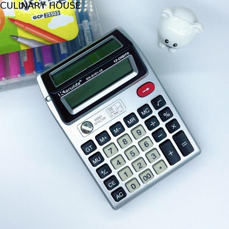 CULINARY HOUSE Hữu ích Màn hình kép Máy tính 12 chữ số Màn hình lớn Chạy bằng…
