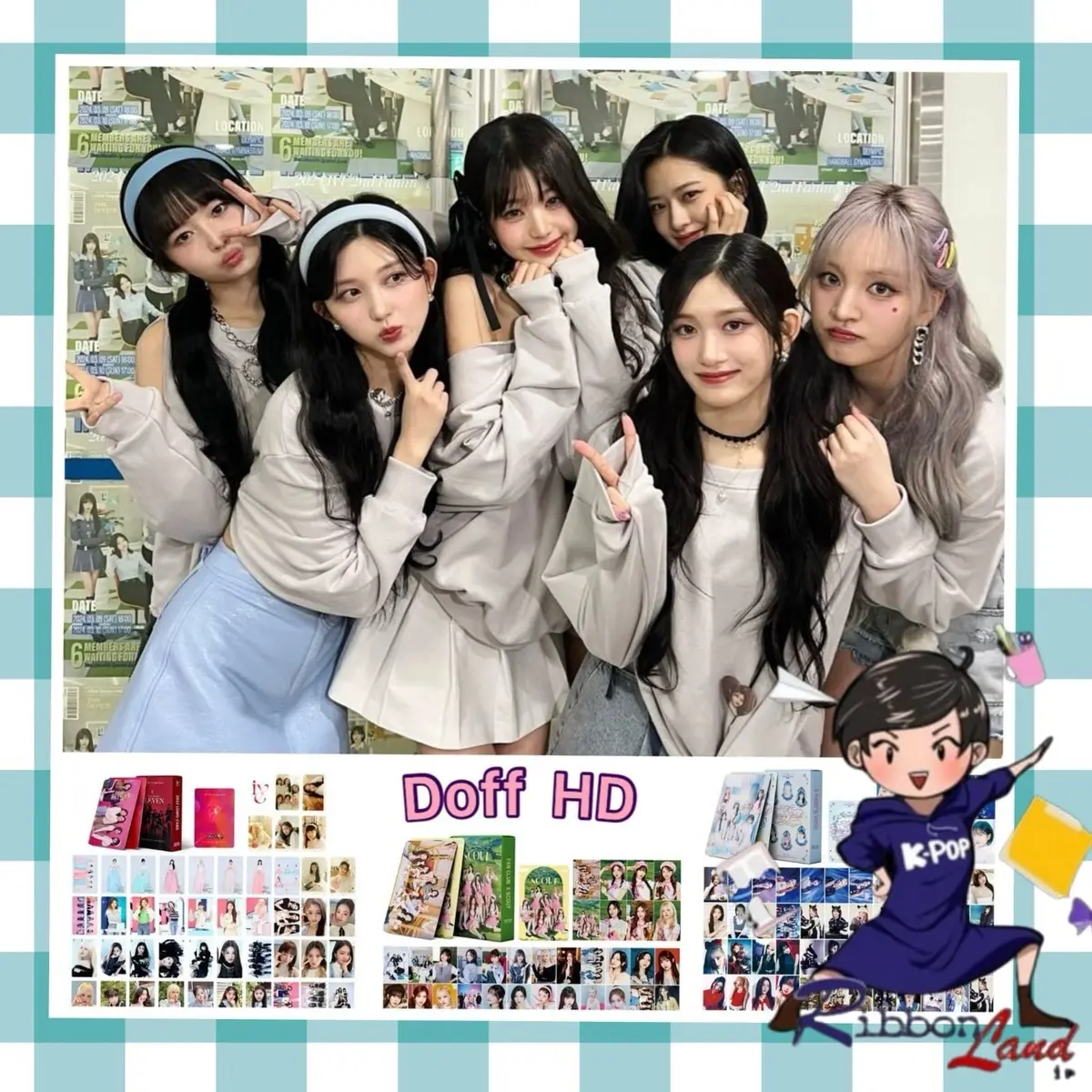 (55 Lembar) IVE Photocard Premi kilat Doff PC Koleksi Fan Base