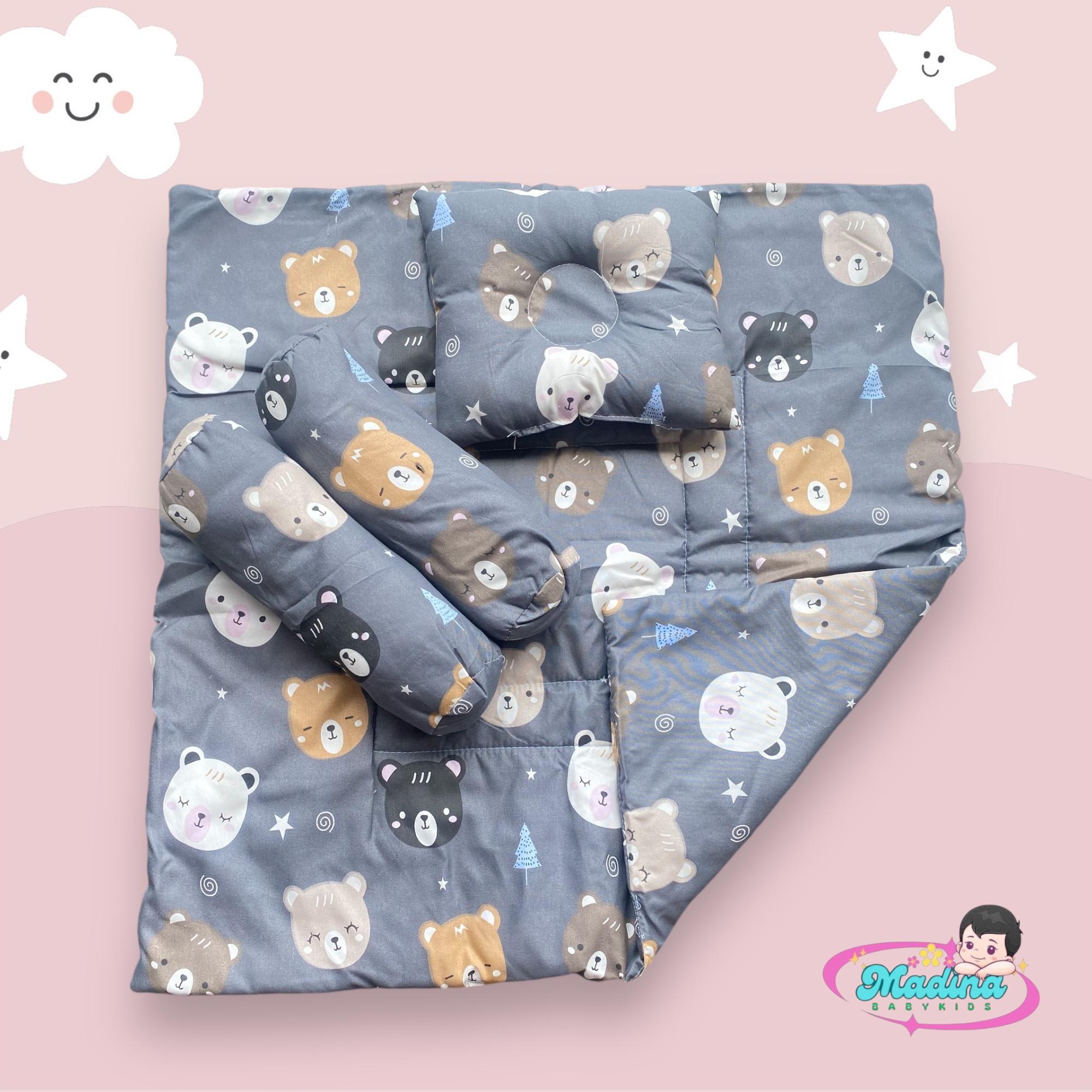 Bedcover bayi 1 set / 1 bantal 2 guling -Perlengkapan Tidur Matras