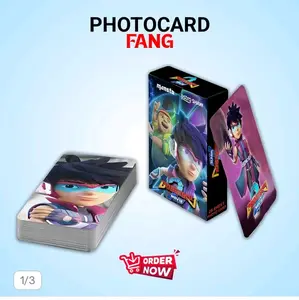 FOTOCARD SET FANG ANIMASI BOBOIBOY FREMIUM 25 SHEET DENGAN BOX GRATIS