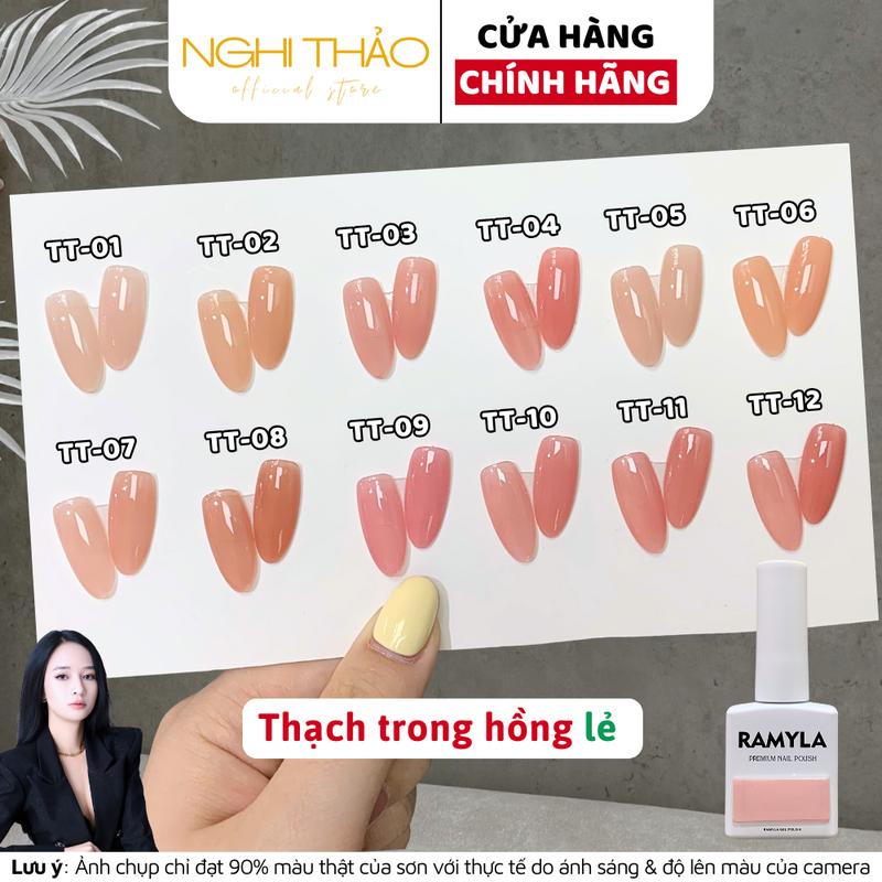 Sơn gel thạch trong hồng lẻ màu RAMYLA