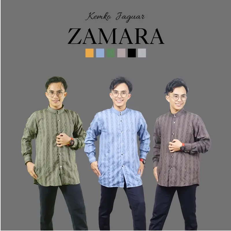 [Exclusive Live] koko Zamara premium kemeja koko pria lengan panjang Baju Muslim Dewasa  Kain Lembut