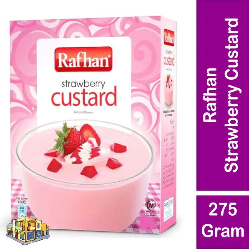 Rafhan Strawberry Custard 275g Pack – A Creamy & Fruity Delight ...