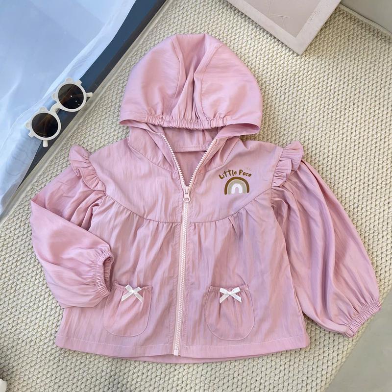  ÁO KHOÁC GIÓ CÓ MŨ GẮN NƠ XINH CHO BÉ GÁI TỪ 8-25KG - PC08  Nhận đặt hàng theo yêu cầu  