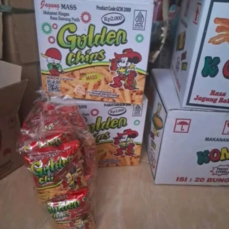 Golden Chips Potato Renceng isi 10pcs 2