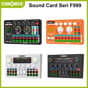 Siborie F999/fashion/ultra soundcard Mixer Bluetooth sound card Audio USB External for Streaming Langsung Pengiriman cepat