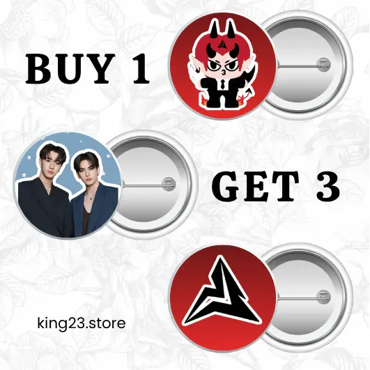 Pin Button Gmmtv Couple Buy 1 Get 3 Pin Tas Aesthetic Bulat 44mm Glossy
