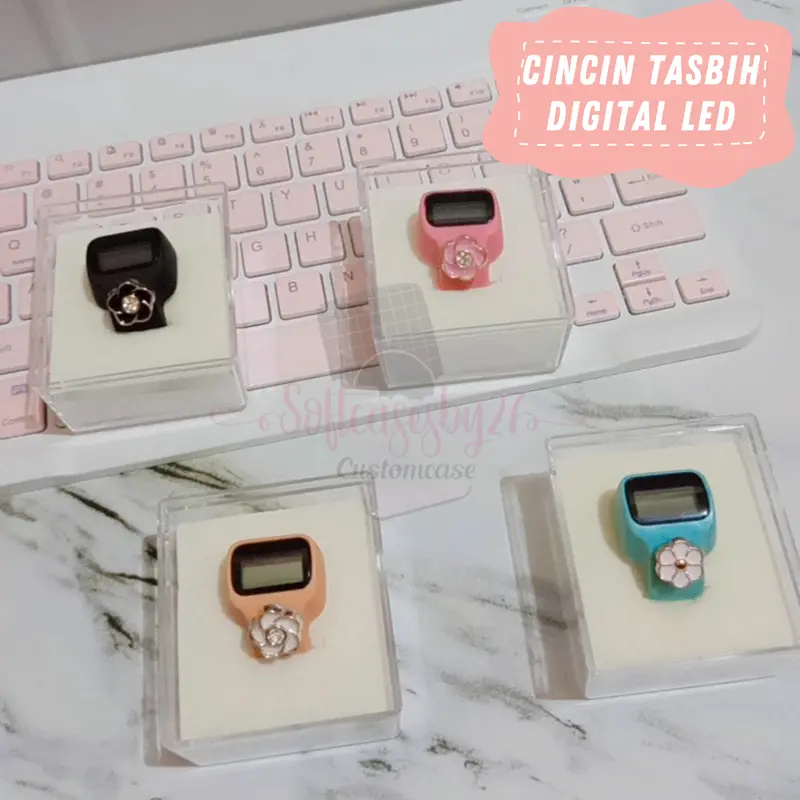 NEW! LED RING BASIC Tasbih Digital Mini Cantik / Tasbih digital mini Led tasbih digital hias tombol tasbih digital tasbih cantik premium souvenir Haji & Umroh 0