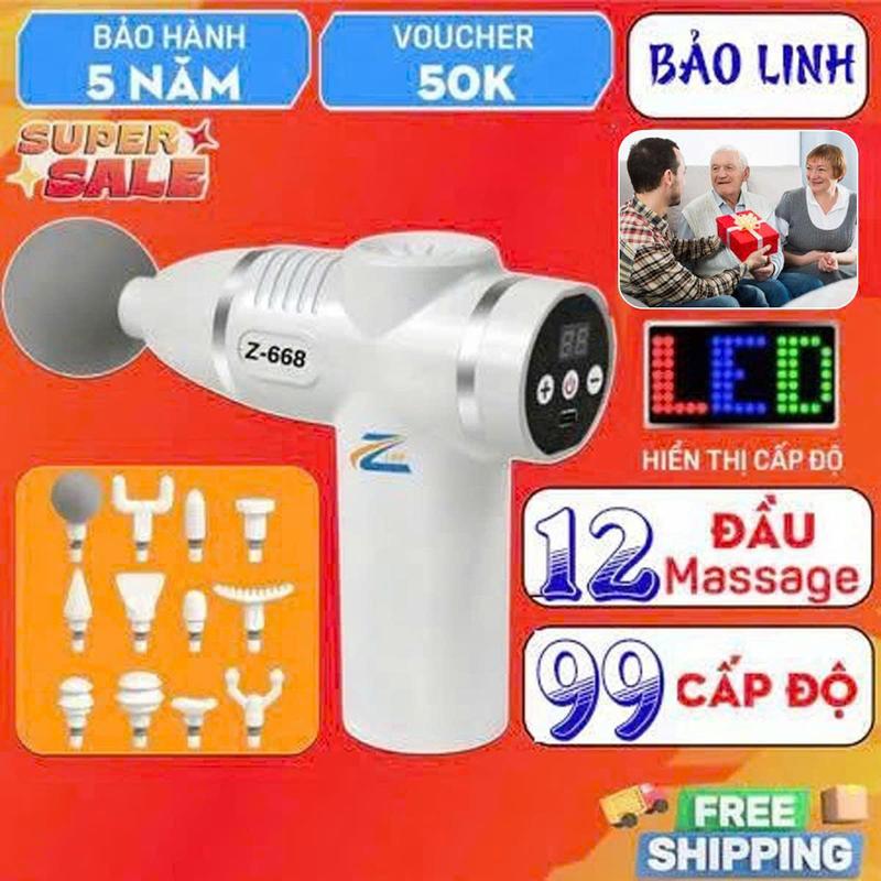 Máy mát xa cầm tay Z668 máy massage 12 đầu 99 chế độ massage cổ vai gáy lưng chân tại nhà tiện lợi món quà ý nghĩa tặng người thân