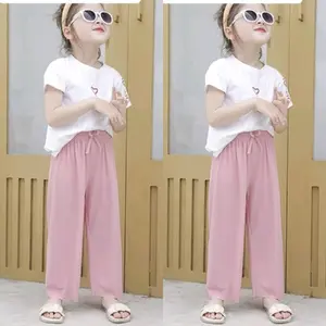 Celana kulot crinkle impor/Celana kulot impor usia 3-10 tahun Fashion