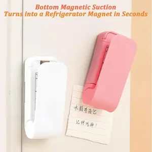 1pc Kitchen Handheld Snack Sealer, Plastic Bag Sealer For Freshness, Easy-To-Use Kitchen Gadge,Portable Sealer Packaging - Pink G135B