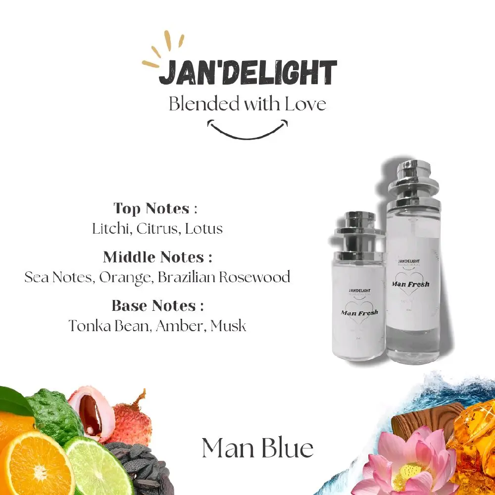 Jan'Delight : Man Blue Inspired For Man - Wangi Tahan Lama | Parfum, Parfume, Wewangian, Minyak Wangi