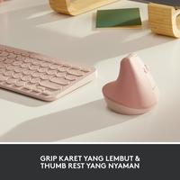 Gambar Logitech LIFT Mouse Ergonomic Vertical Wireless Bluetooth Silent - Rose dari Logi Store Indonesia Kota Administrasi Jakarta Utara 3 Tokopedia