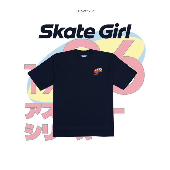 Gambar CLUB of 1986 20s SKATE GIRL T-SHIRT / Kaos Skate Girl Retro Vintage Cotton 20s - Navy , M dari Club of 1986 Kota Bandung Tokopedia