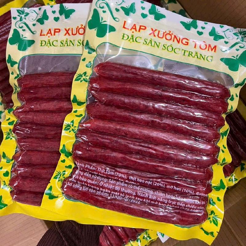  combo 5 kg lạp xưởng Tôm sóc Trăng  bao bì xanh  