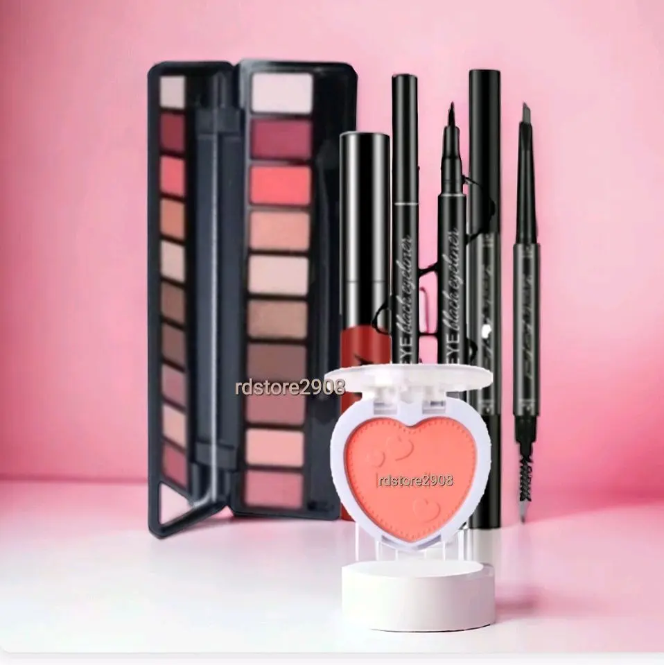 PAKET KOSMETIK 5 ITEM: Eyeshadow ,Blush on love,Eyeliner,Eyebrow,Lipcream