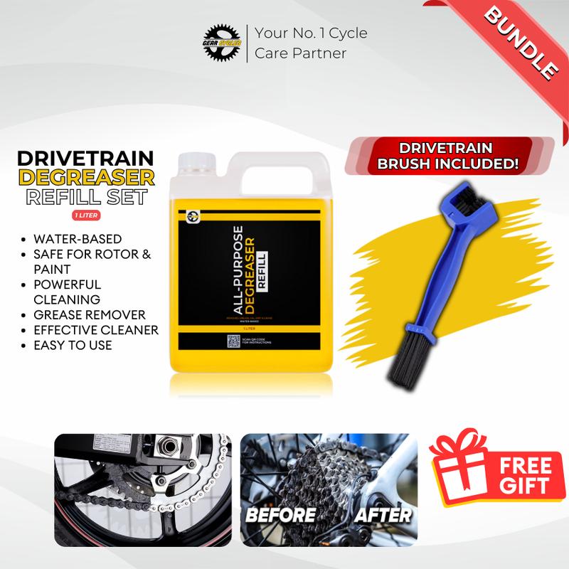 (BUNDLE) Gear Cycles Drivetrain Degreaser Refill 1 Liter Brush - TikTok ...