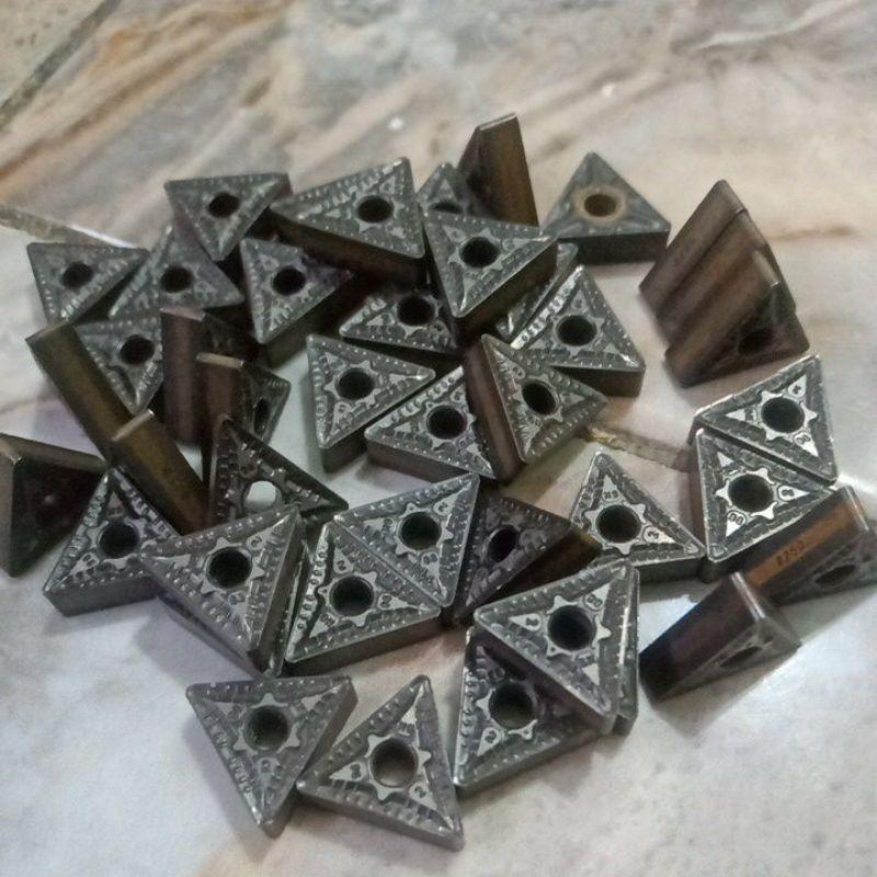 Insert TNMG 1604 Carbide Pahat Bubut TNMG 16 04 Mata Betel Cermet TNMG16 Mulus Gratis Holder Free MTJNR — foto asli 3