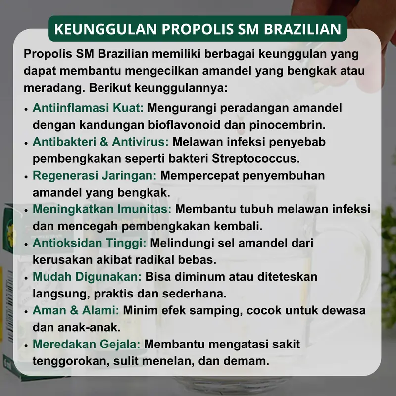 PROPOLIS SM Herbal Isi 6 ML Untuk Mengempiskan Amandel Sulit Menelan Radang Tenggorokan Original 1