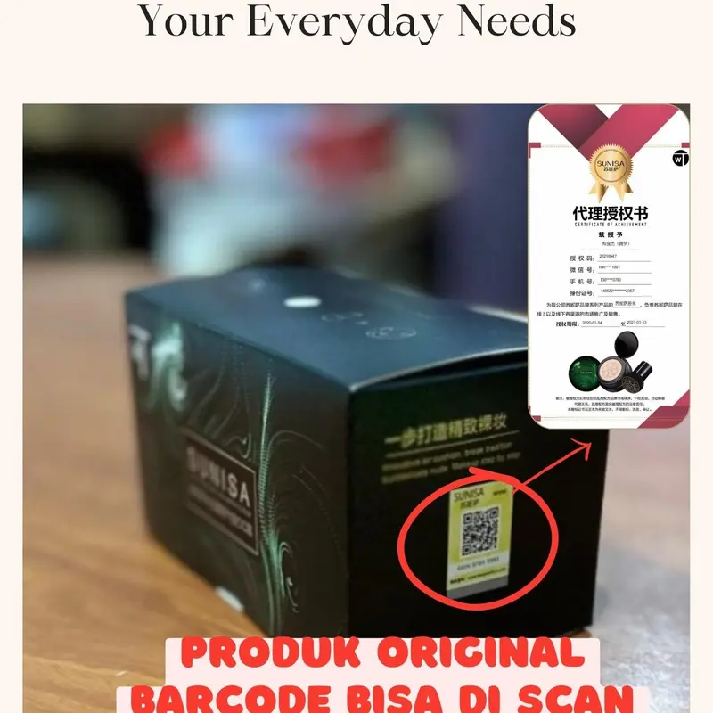 PAKET JUALAN 10 SUNISA HARGA GROSIR/ BB CREAM CC CREAM WATERPROOF TAHAN AIR Hitam Wajah Foundation 1
