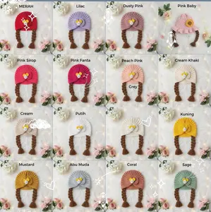 Kupluk Turban Kepang Usia NB-1 Tahun