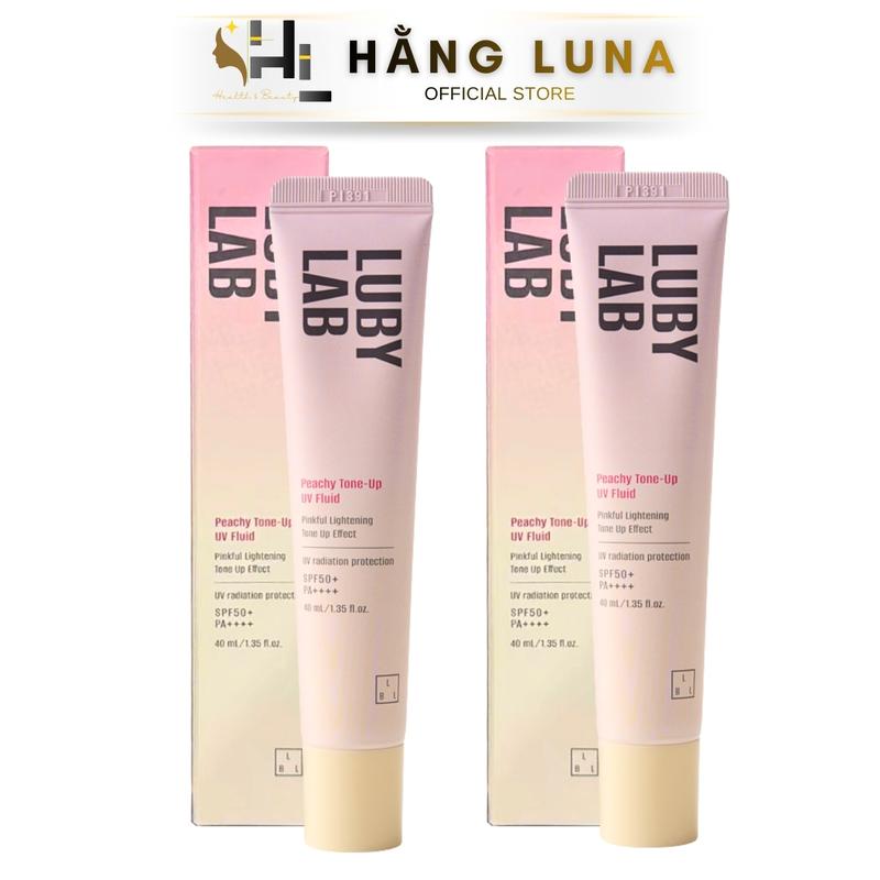  Combo 02 Tuýp Kem Chống Nắng Lubylab Bản Hồng Peachy Tone Up Pinkful Lightening Tone up Effect Spf 50+ PA++++ 40ml Hỗ Trợ Chống Nắng Dành Cho Da Dầu Skincare Sunscreen Nữ 