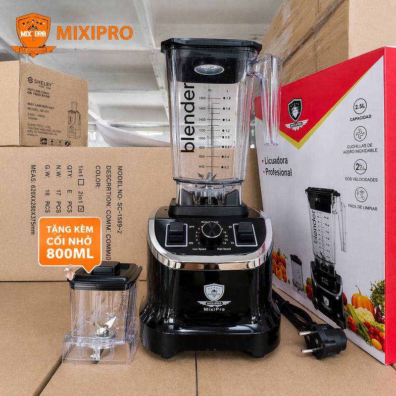 Máy Xay Sinh Tố Công Nghiệp MiXi Pro 9525 – Đa Năng, Kèm Cối Xay Hạt Khô 800ml, Công Suất Mạnh Mẽ  - BH 12 Tháng