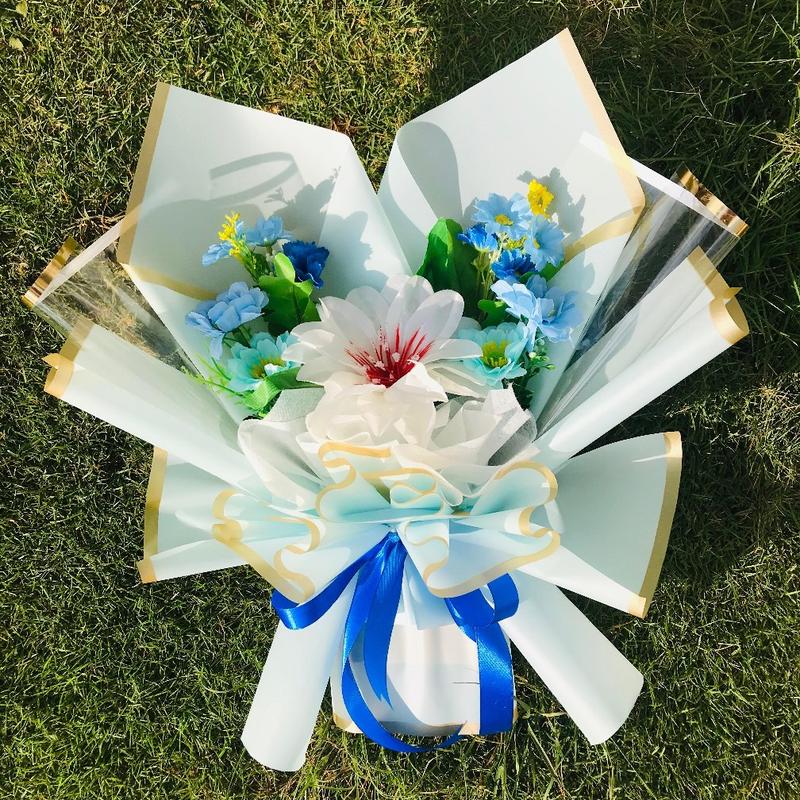 Product Introduction of BUKET BUNGA CANTIK / BUKET BUNGA AESTHETIC TIPE SKYBLUE / BUKET BUNGA HADIAH ANNIVERSARY 3