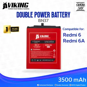 VIKING Baterai Double Power BN37 Compatible for Redmi 6 6A Batre Batrai Xiao Mi BN 37