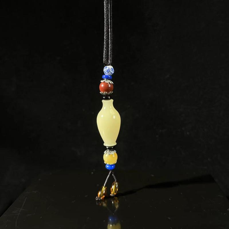 Product Introduction of A hibiscus stone vase pendant ornaments Shoushan stone vase pendant ornaments white Chinese traditional culture Shoushan vase pendant ornaments collection 0